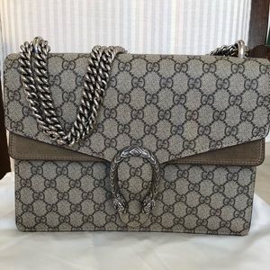 ‼️SOLD‼️GUCCI‼️Dionysus Beige Canvas & Suede Bag‼️